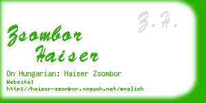 zsombor haiser business card